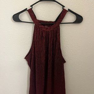 Red and black sparkly top